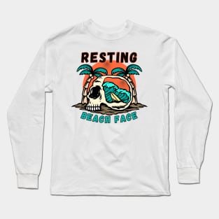 Resting Beach Face Long Sleeve T-Shirt